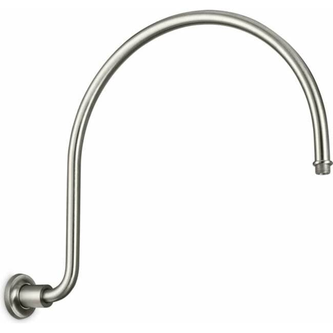 California Faucets - Curved Shower Arm - Concave Base - Gloss White