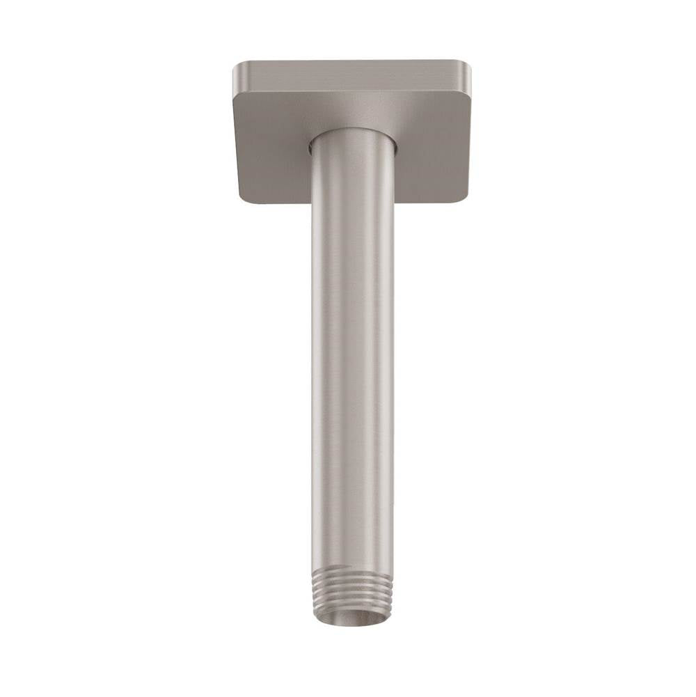 California Faucets - 6'' Ceiling Shower Arm - Quad Base - Gloss White