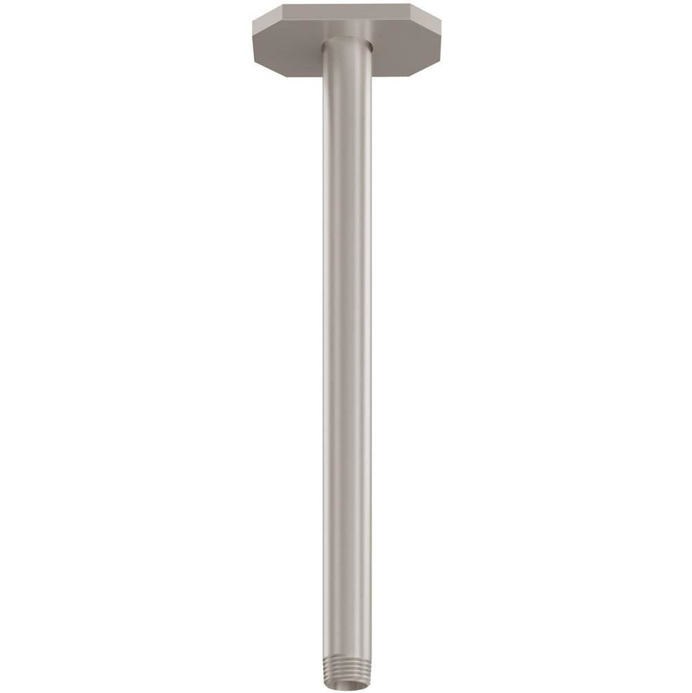 California Faucets - Custom Length Ceiling Shower Arm - Round Base - Gloss White