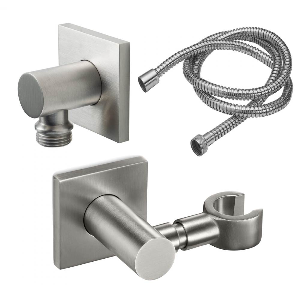 California Faucets - Wall Mounted Handshower Kit - Square - Gloss White
