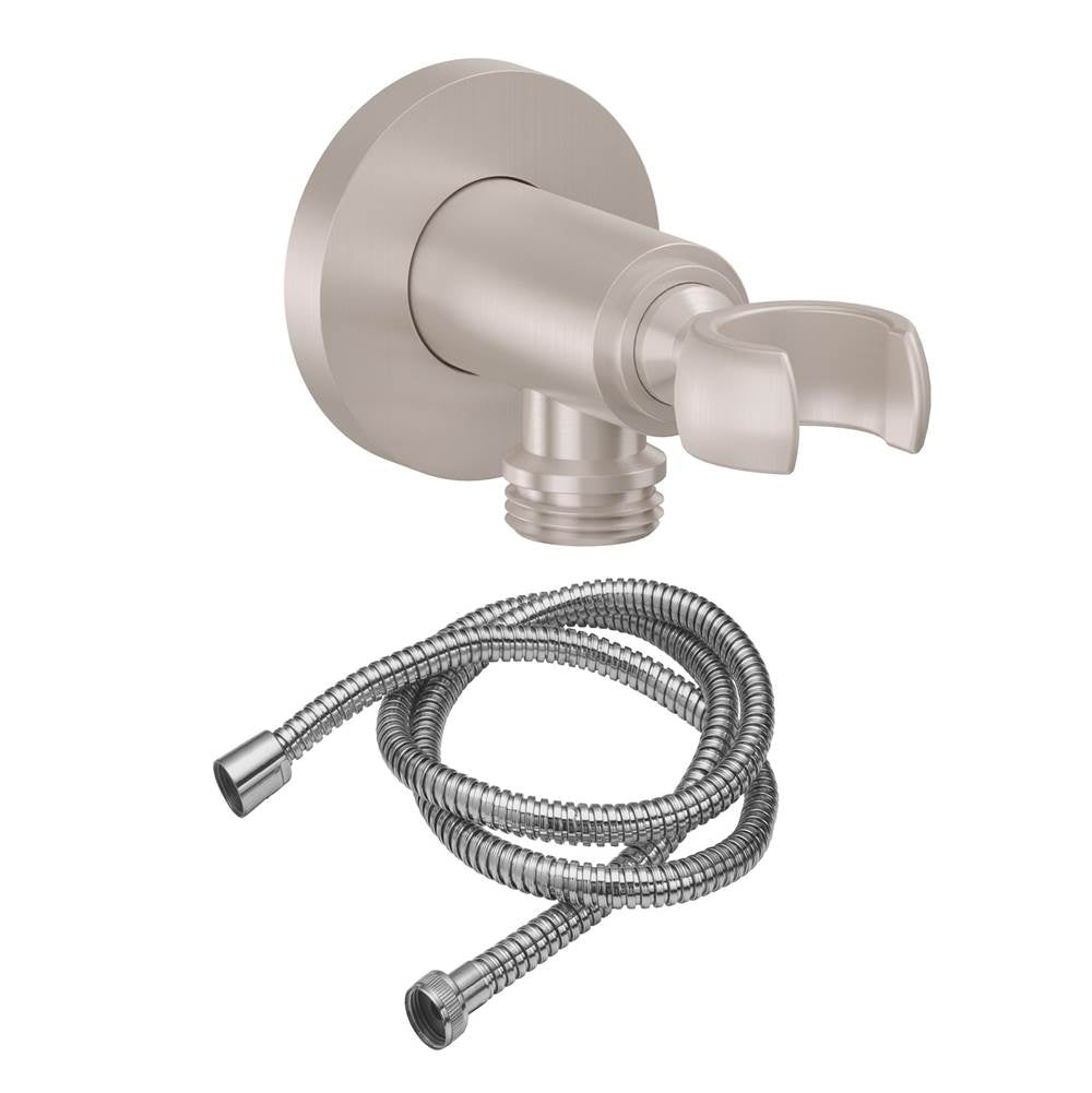 California Faucets - Wall Mounted Handshower Kit - Round Base - Gloss White