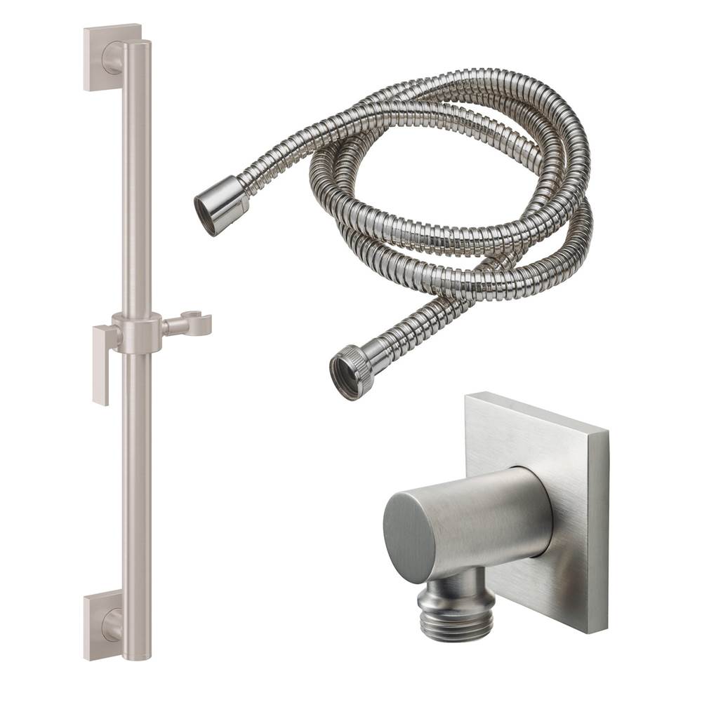 California Faucets - 30'' Grab Bar Handshower Kit - Lever Handle with Square Base - Gloss White