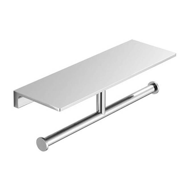California Faucets - Double Paper Holder with Shelf - Gloss White