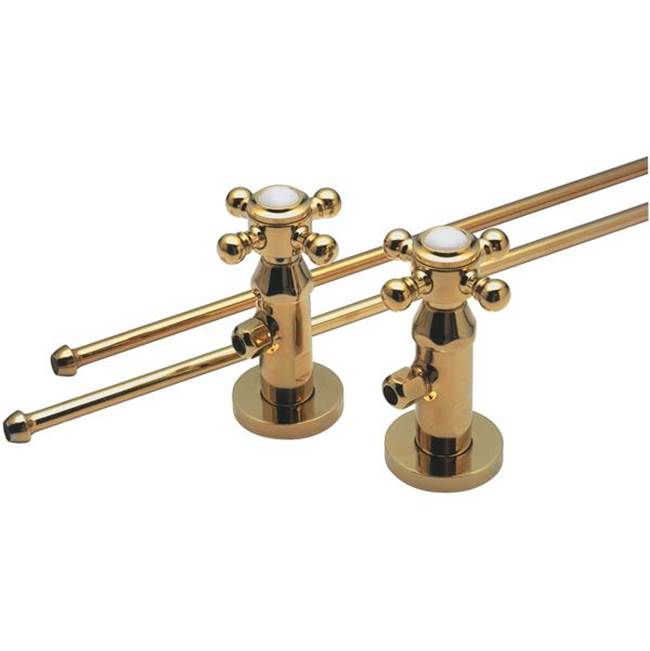 California Faucets - Deluxe Angle Stop Kit for Pedestals - Gloss White