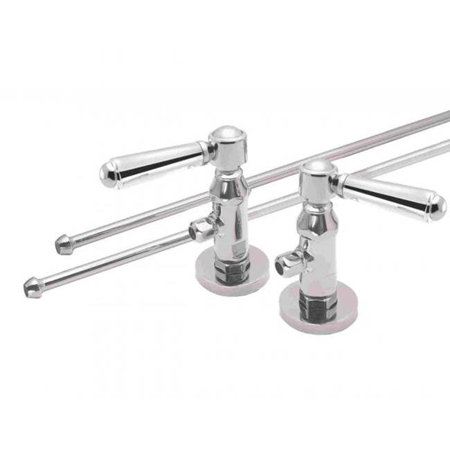 California Faucets - Deluxe Angle Stop Kit for Pedestals - Gloss White