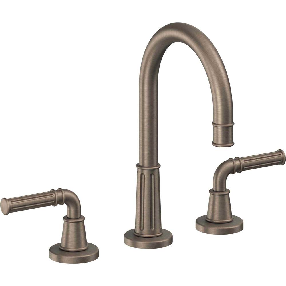 California Faucets - 8'' Widespread Lavatory Faucet - Antique Nickel Flat