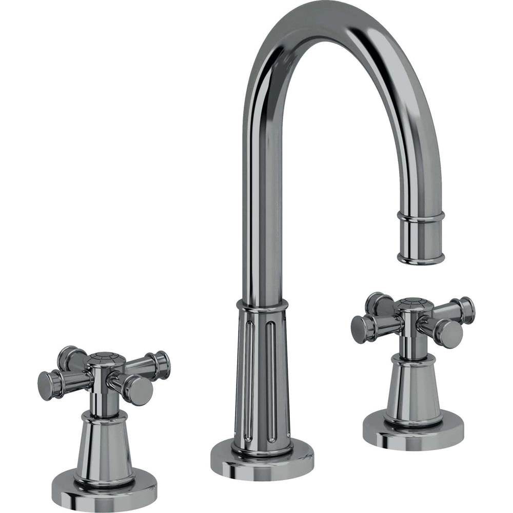 California Faucets - 8'' Widespread Lavatory Faucet with Completely Finished ZeroDrain - Black Nickel Pvd