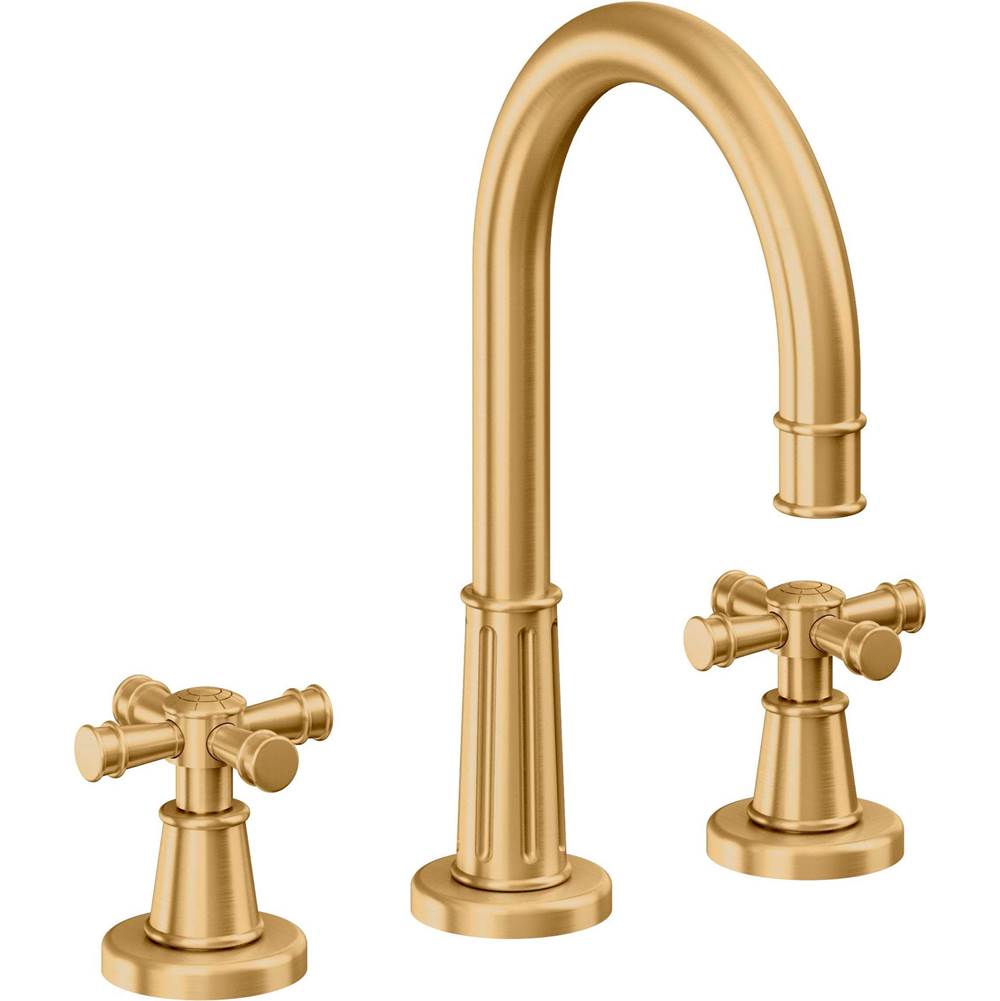 California Faucets - 8'' Widespread Lavatory Faucet - Lifetime Satin Gold Pvd