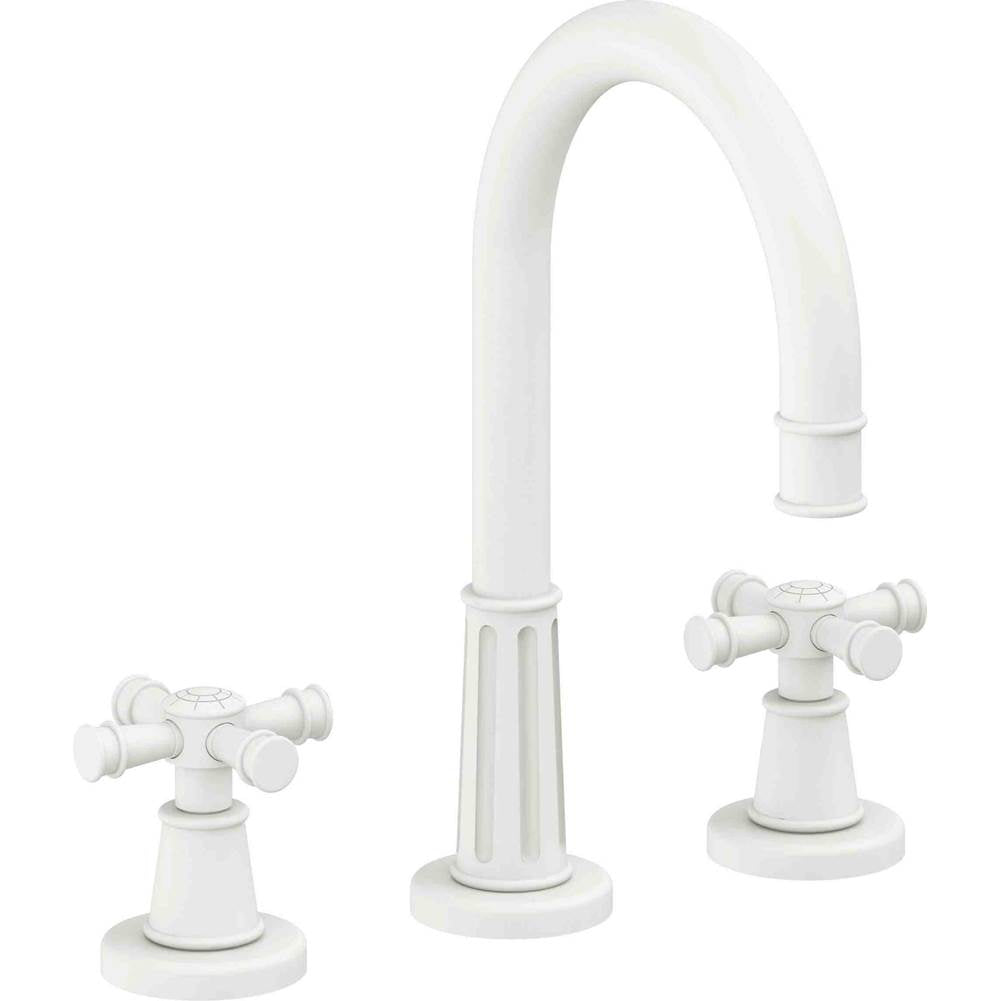 California Faucets - 8'' Widespread Lavatory Faucet with ZeroDrain - Matte White