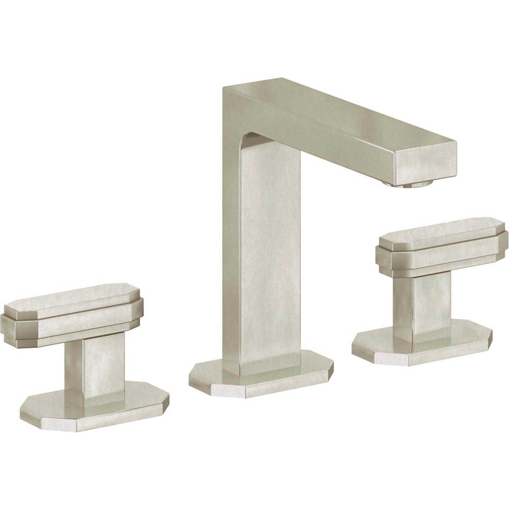 California Faucets - 8'' Widespread Lavatory Faucet - Burnished Nickel Uncoated