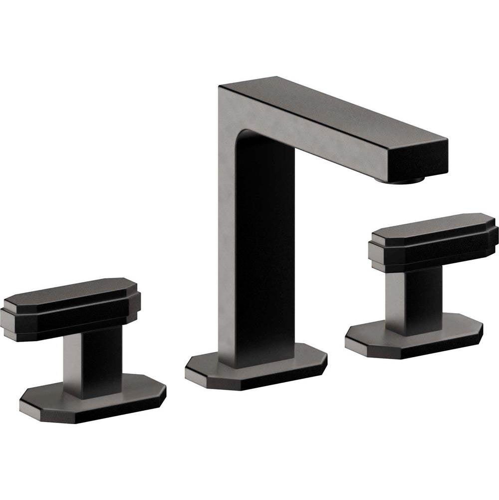 California Faucets - 8'' Widespread Lavatory Faucet with Completely Finished ZeroDrain - Matte Black