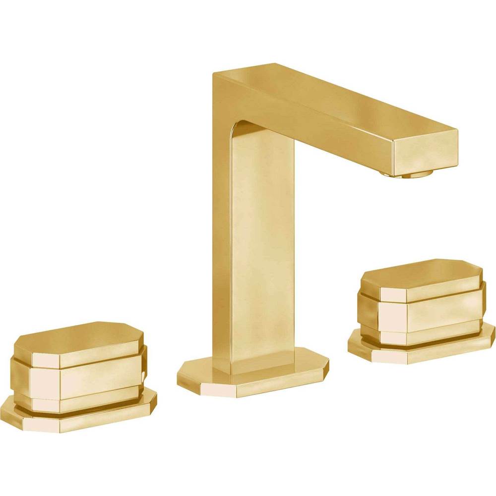 California Faucets - 8'' Widespread Lavatory Faucet - Lifetime Polished Gold Pvd