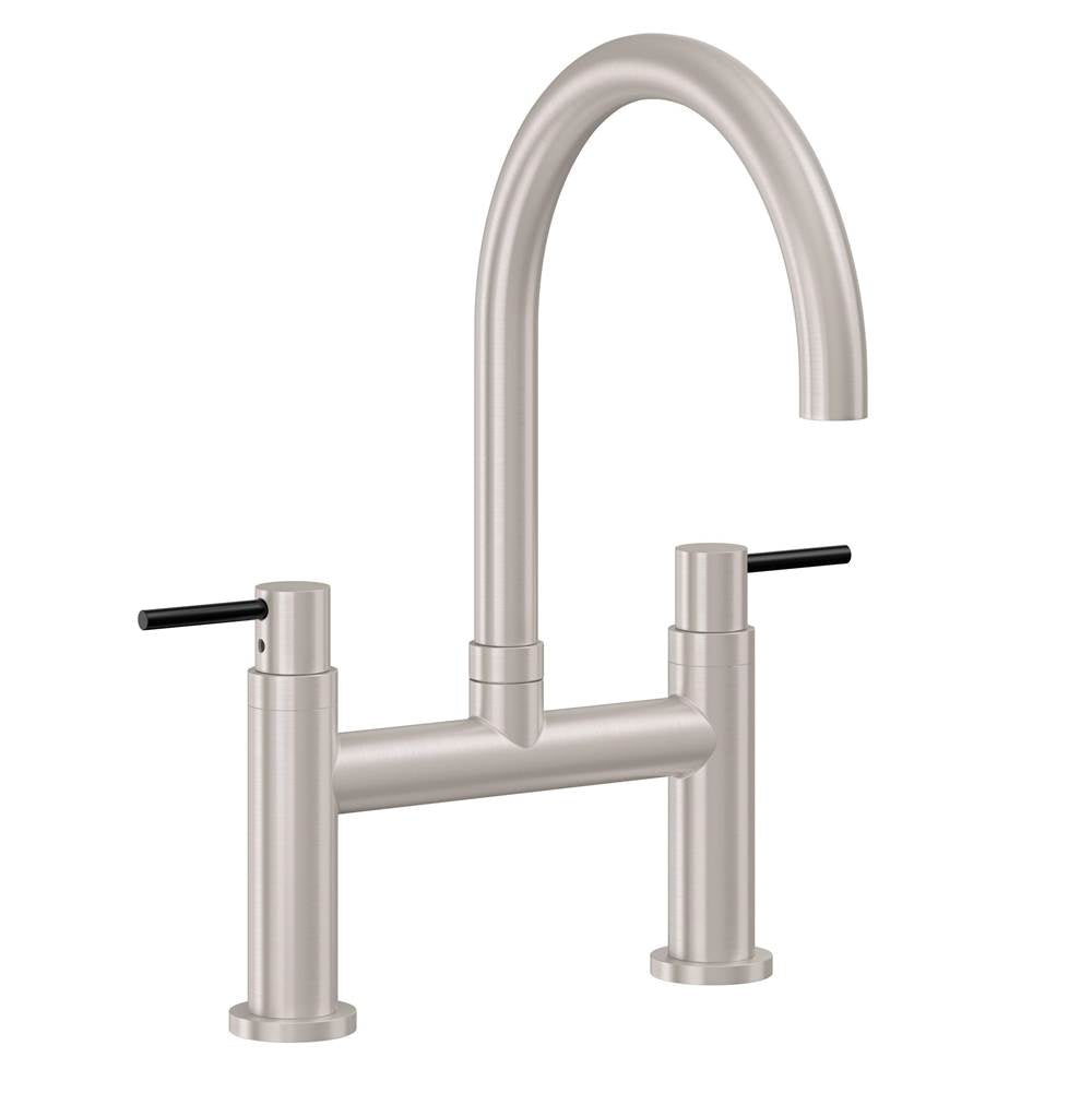 California Faucets - Bridge Kitchen Faucet - Arc Spout - Gloss White