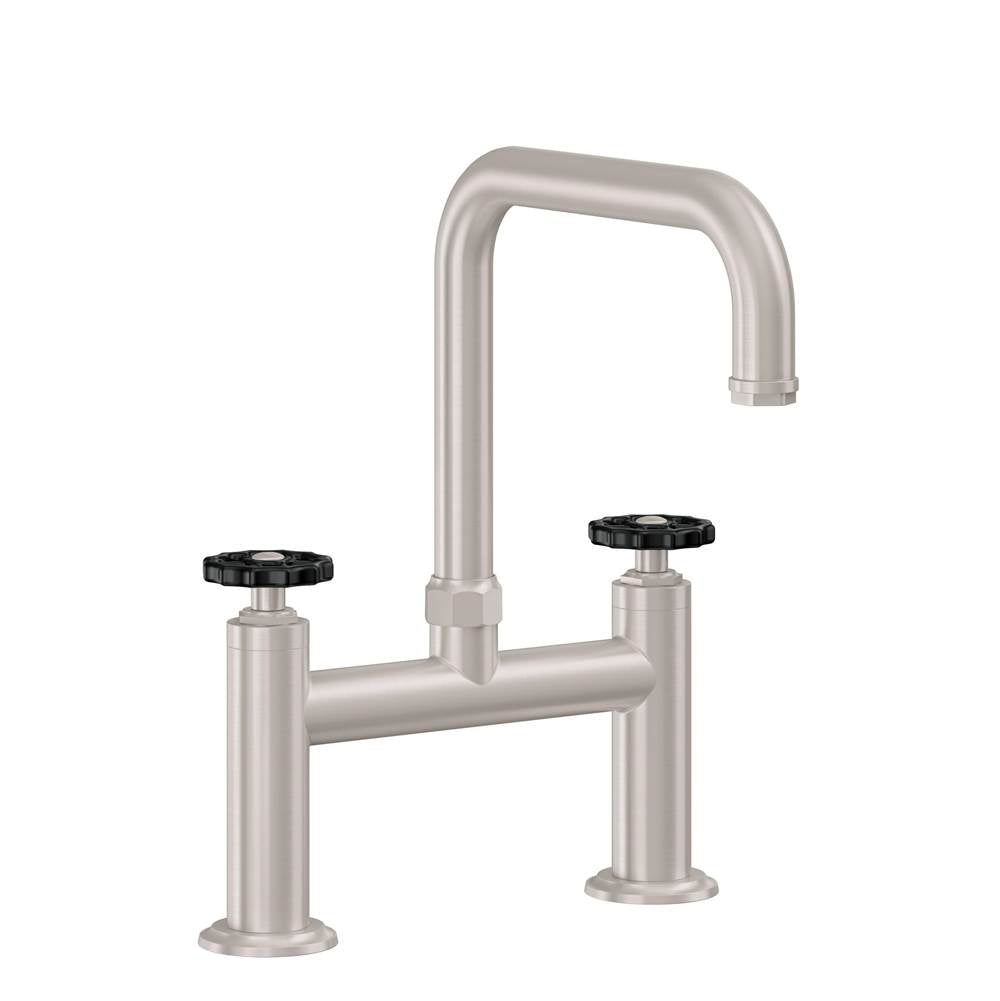 California Faucets - Bridge Kitchen Faucet - Quad Spout - Gloss White