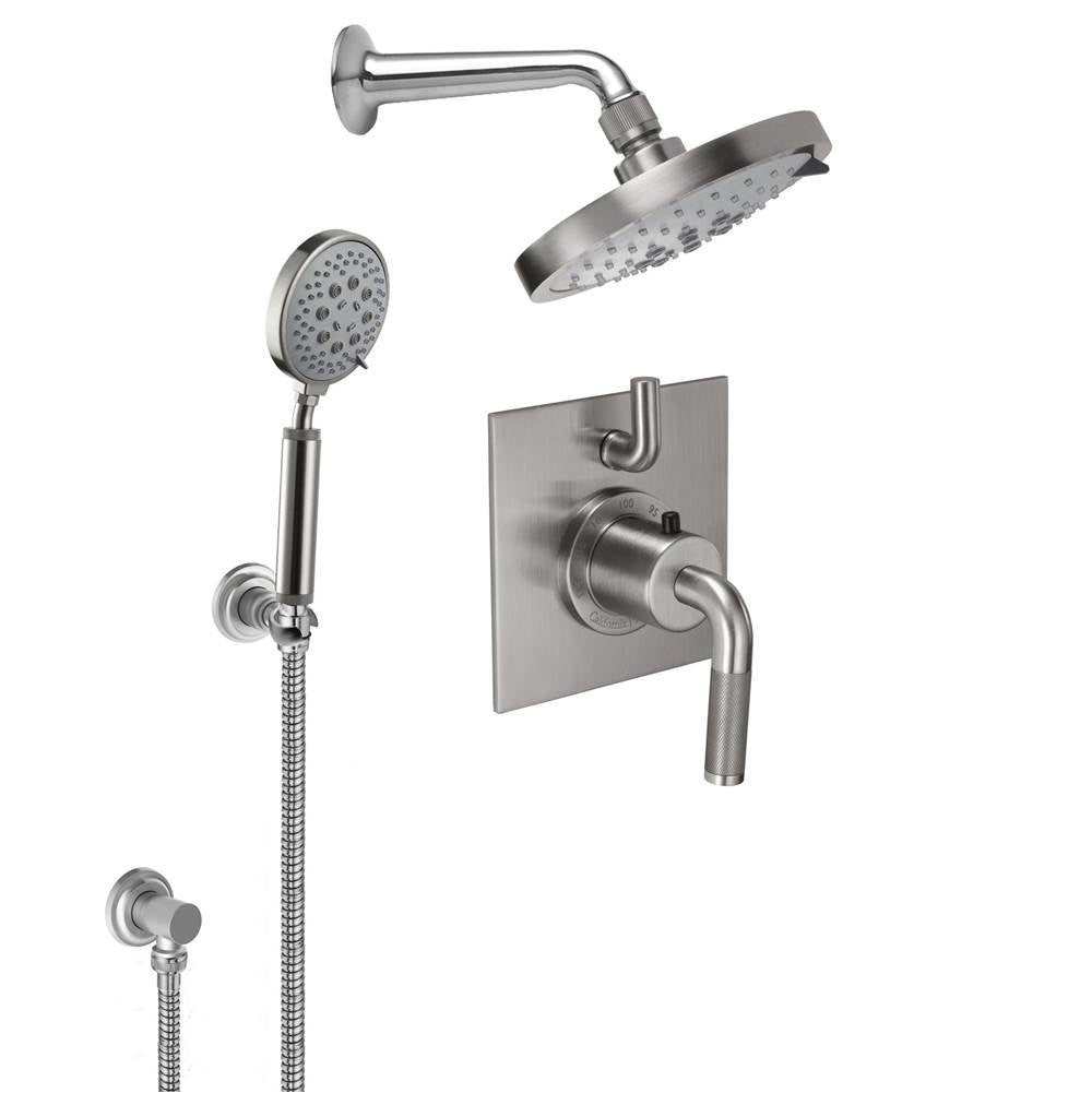 California Faucets - Descanso StyleTherm 1/2'' Thermostatic Shower System with Showerhead and Handshower - Gloss White