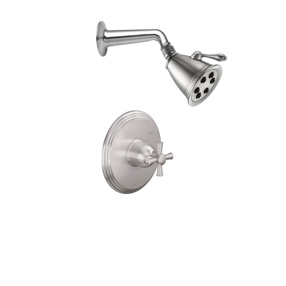 California Faucets - Miramar Pressure Balance Shower System with Single Showerhead - Gloss White