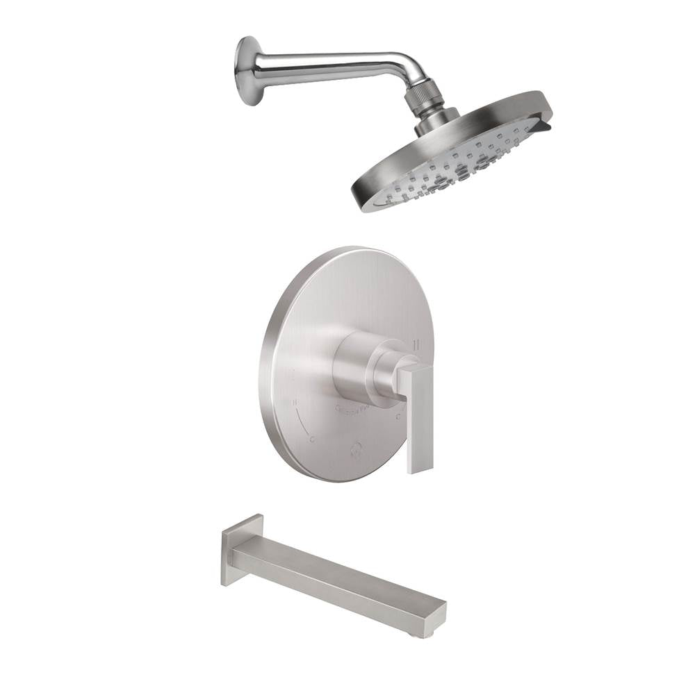 California Faucets - Morro Bay Pressure Balance Shower System with Single Showerhead and Tub Spout - Gloss White