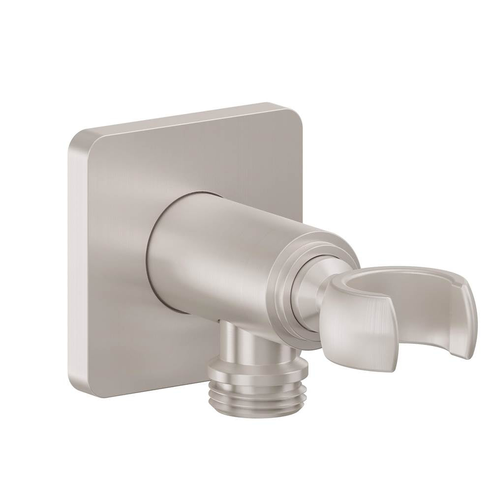 California Faucets - Supply Elbow with Handshower Holder - Quad Base - Gloss White