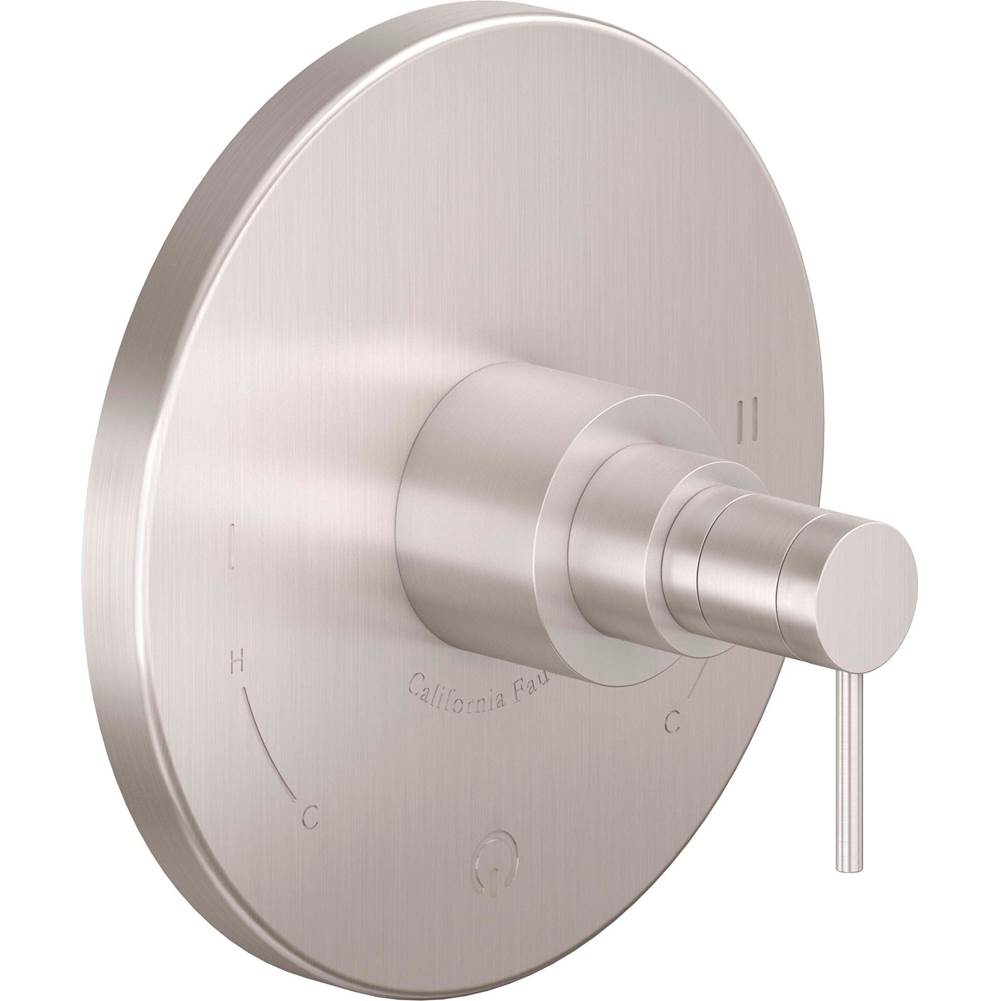 California Faucets - Dual Pressure Balance Trim Only - Gloss White