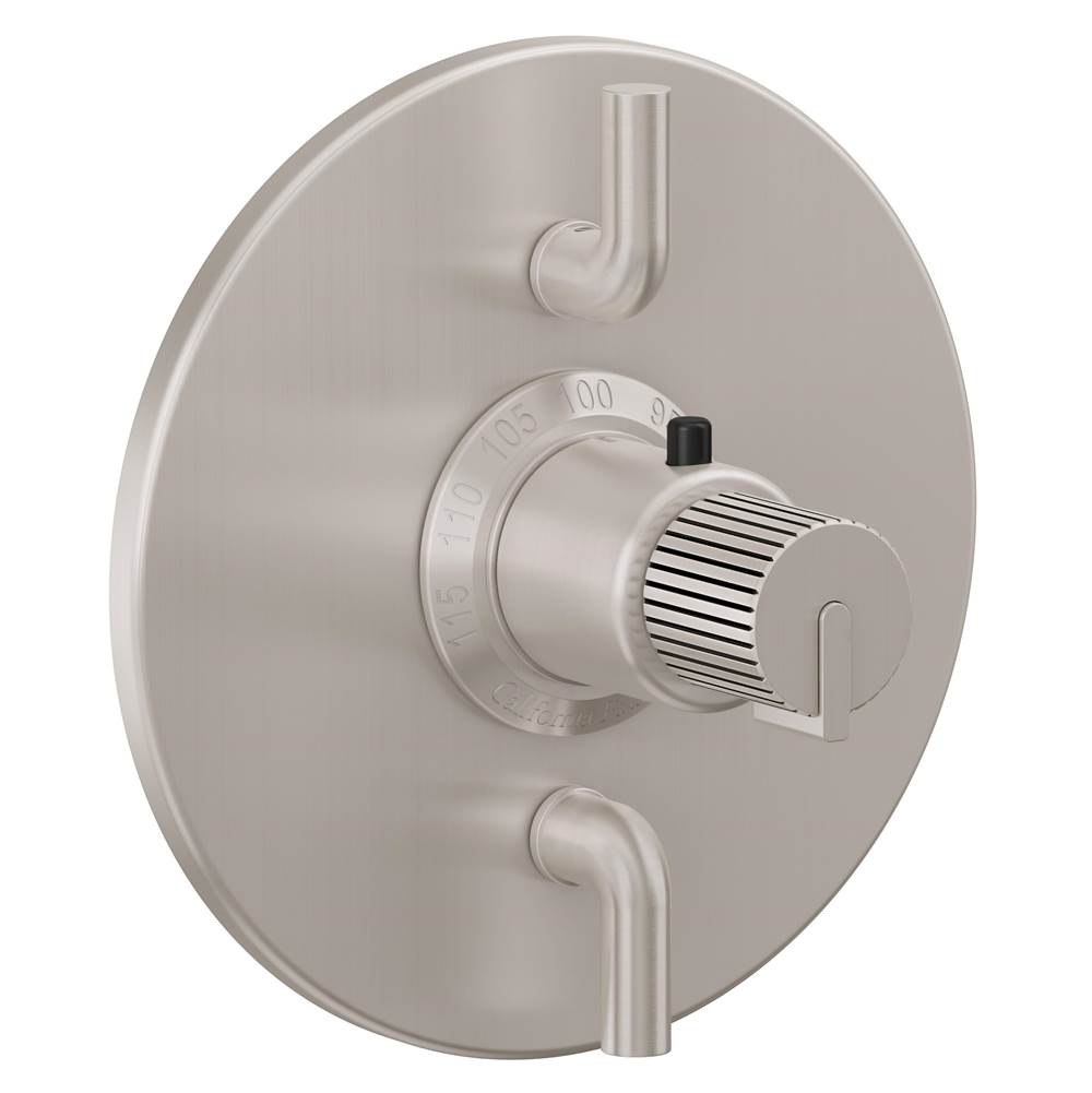 California Faucets - StyleTherm Trim Only with Dual Volume Control - Ultra Stainless Steel Pvd
