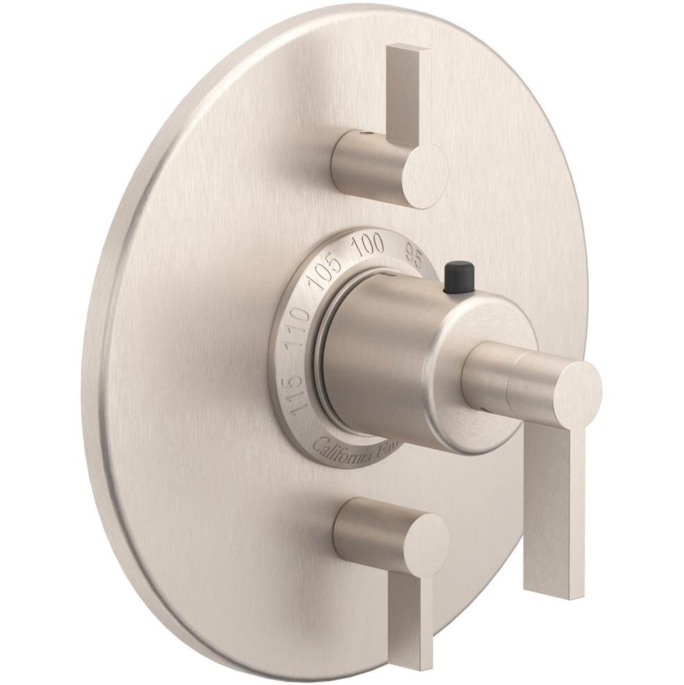California Faucets - StyleTherm Trim Only with Dual Volume Control - Gloss White