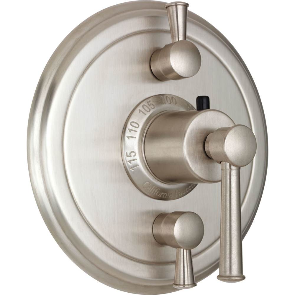 California Faucets - StyleTherm Trim Only with Dual Volume Control - Gloss White