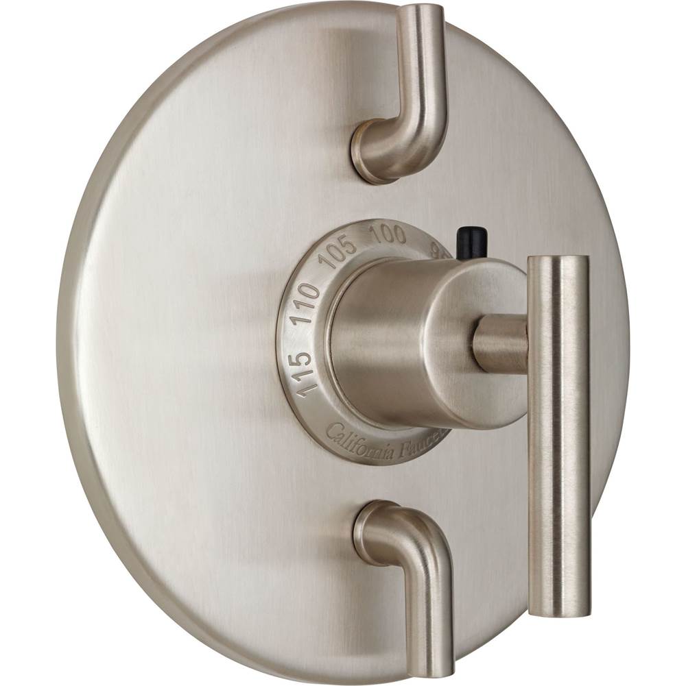 California Faucets - StyleTherm Trim Only with Dual Volume Control - Gloss White