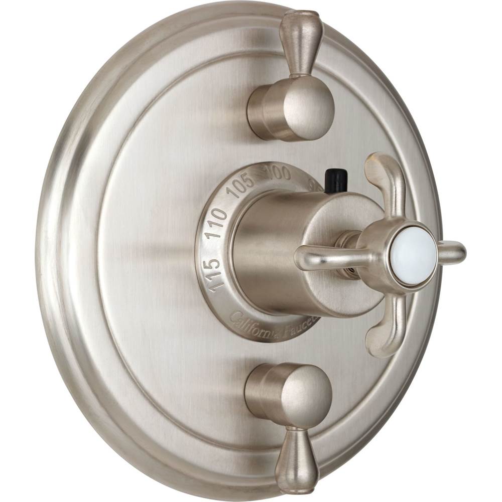 California Faucets - StyleTherm Trim Only with Dual Volume Control - Gloss White