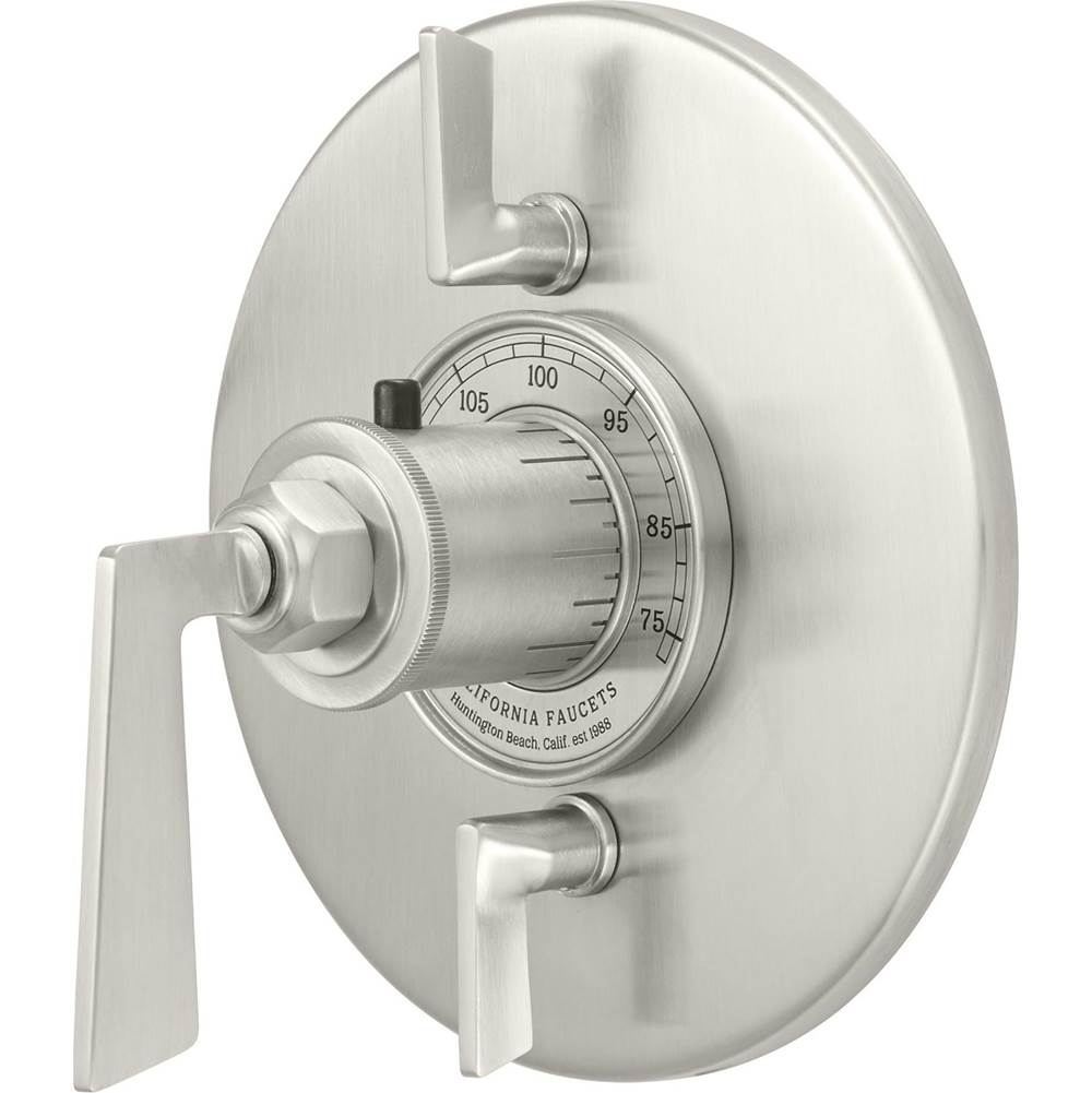 California Faucets - StyleTherm Trim Only with Dual Volume Control - Gloss White