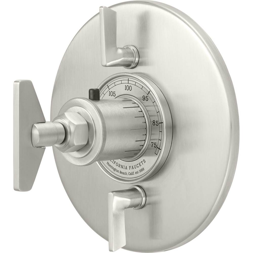 California Faucets - StyleTherm Trim Only with Dual Volume Control - Gloss White