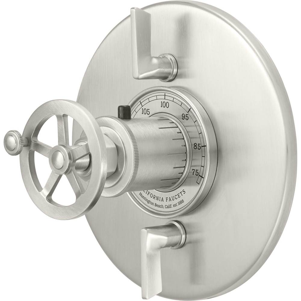 California Faucets - StyleTherm Trim Only with Dual Volume Control - Gloss White