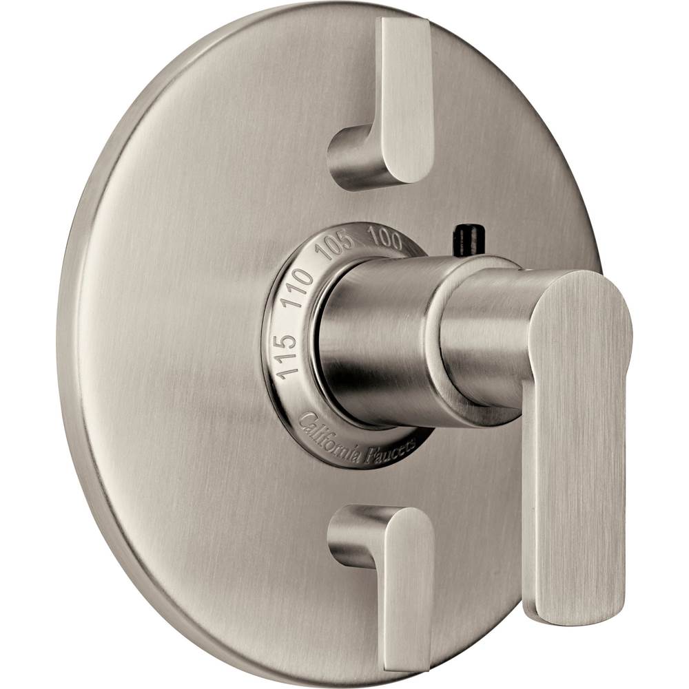 California Faucets - StyleTherm Trim Only with Dual Volume Control - Gloss White