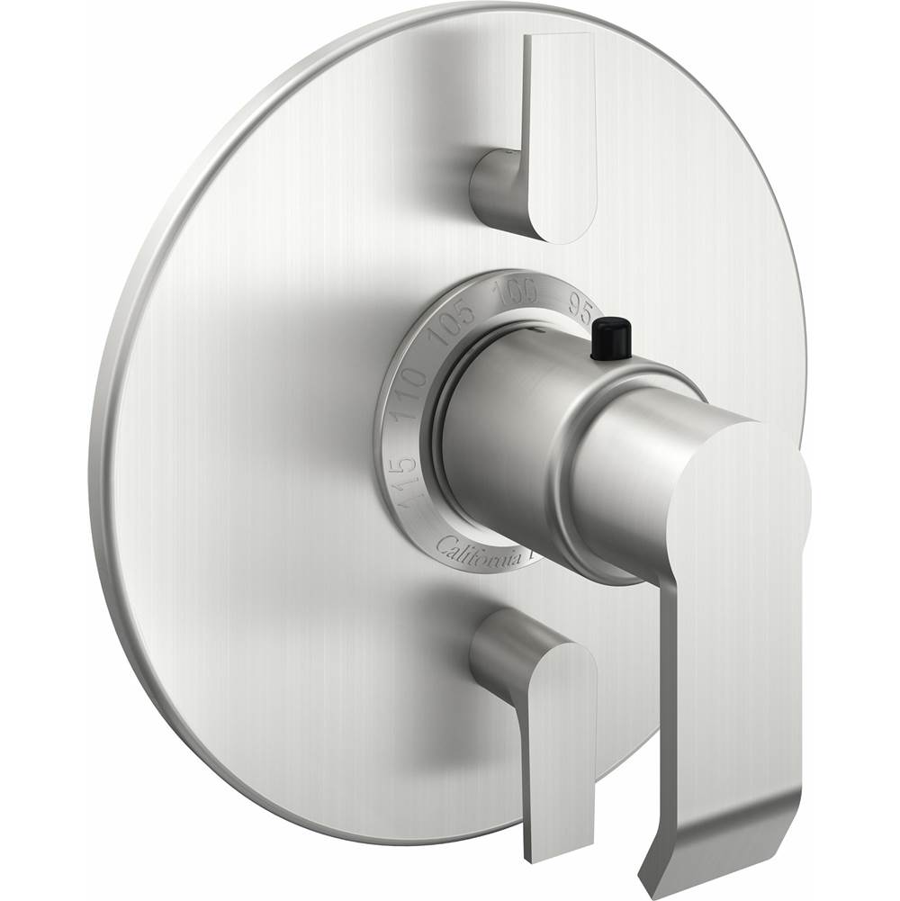 California Faucets - StyleTherm Trim Only with Dual Volume Control - Gloss White