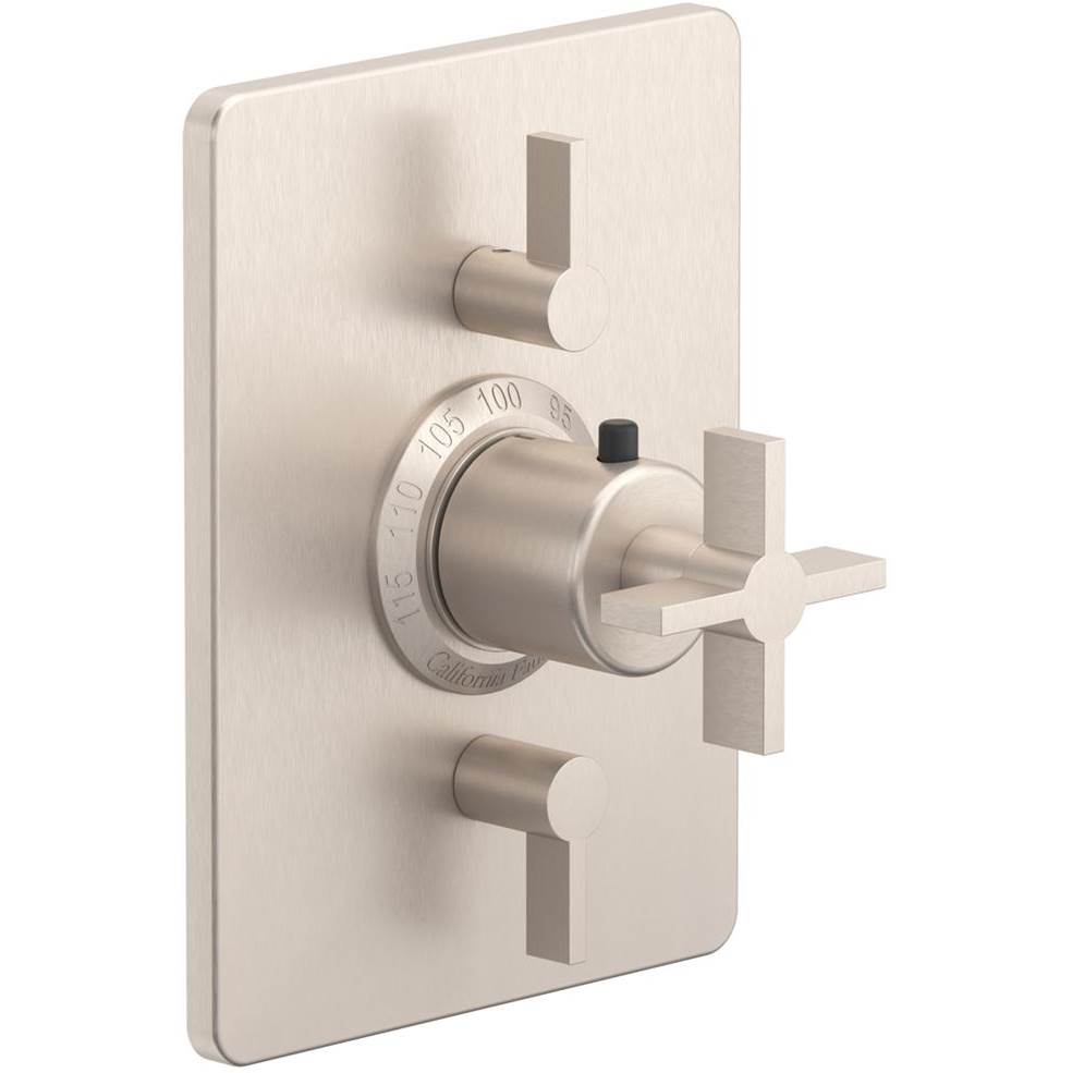 California Faucets - StyleTherm Trim Only with Dual Volume Control - Gloss White