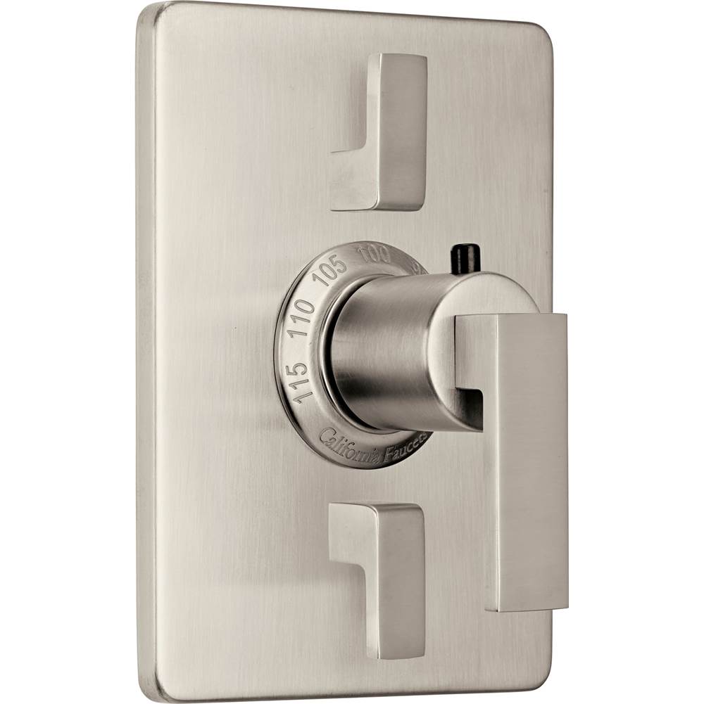 California Faucets - StyleTherm Trim Only with Dual Volume Control - Gloss White