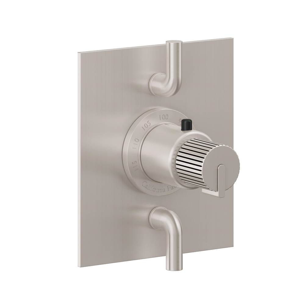 California Faucets - StyleTherm Trim Only with Dual Volume Control - Ultra Stainless Steel Pvd