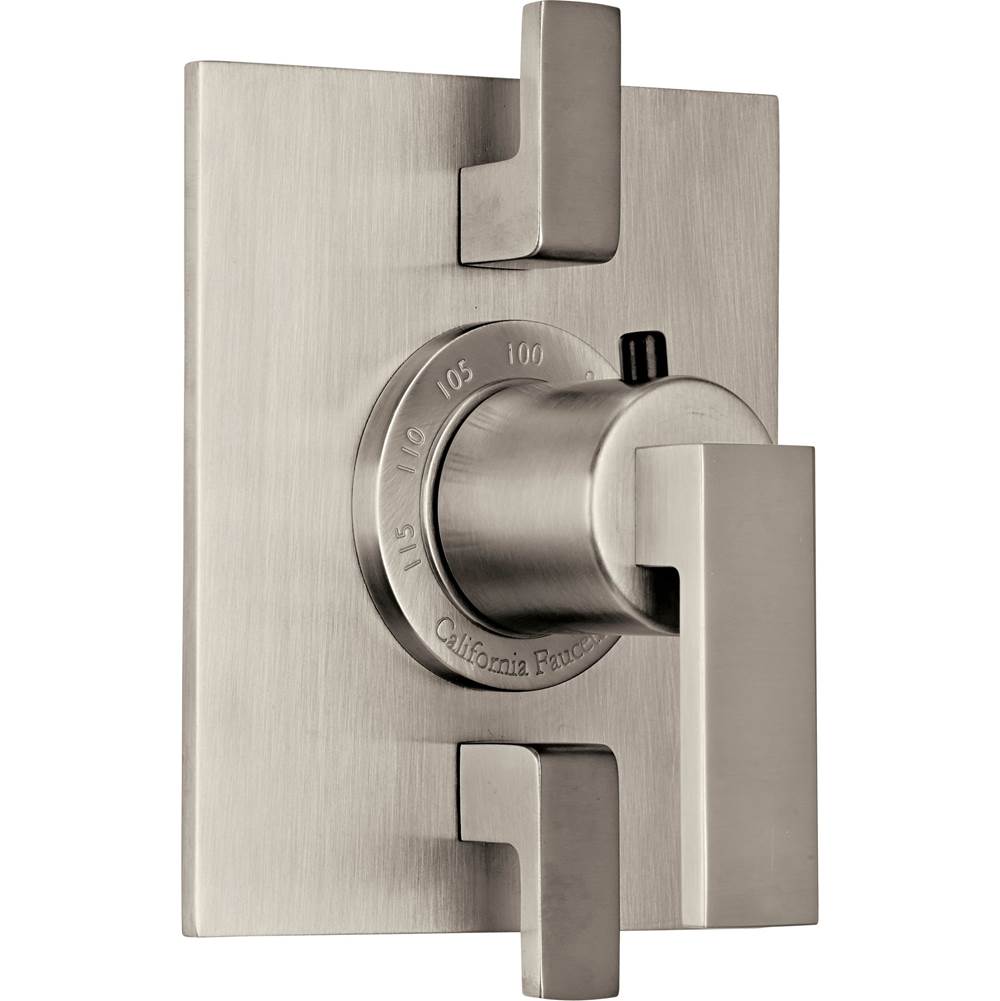California Faucets - StyleTherm Trim Only with Dual Volume Control - Gloss White