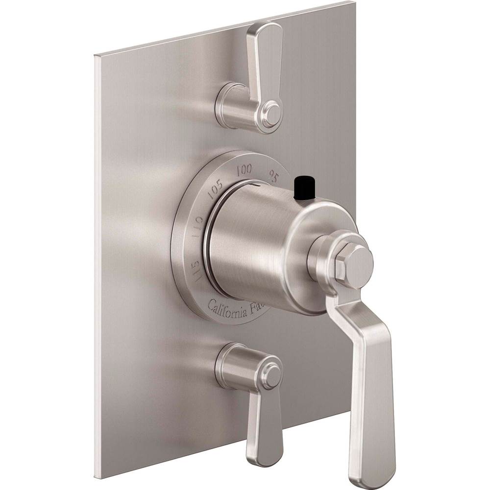 California Faucets - StyleTherm Trim Only with Dual Volume Control - Gloss White