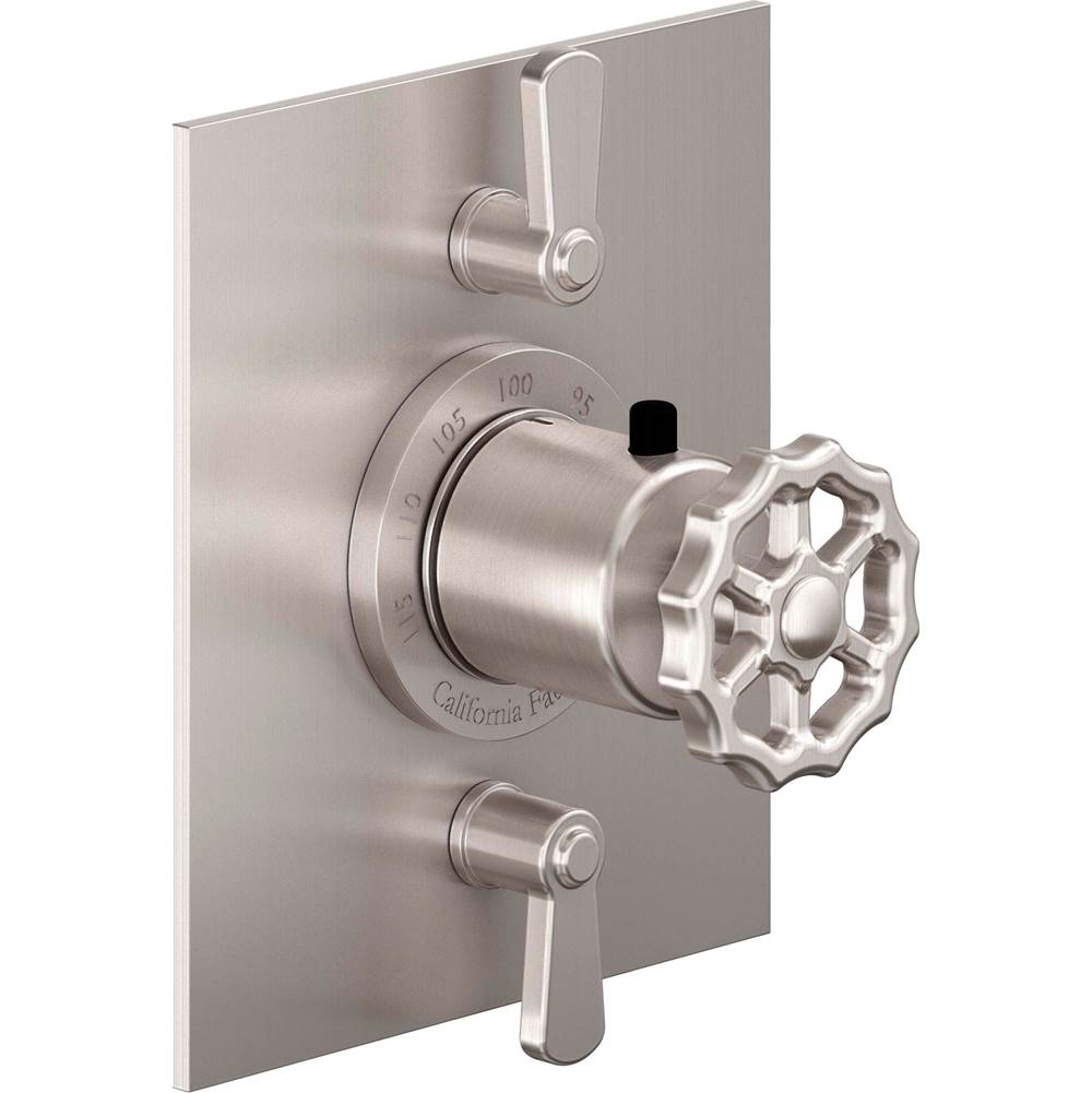 California Faucets - StyleTherm Trim Only with Dual Volume Control - Gloss White