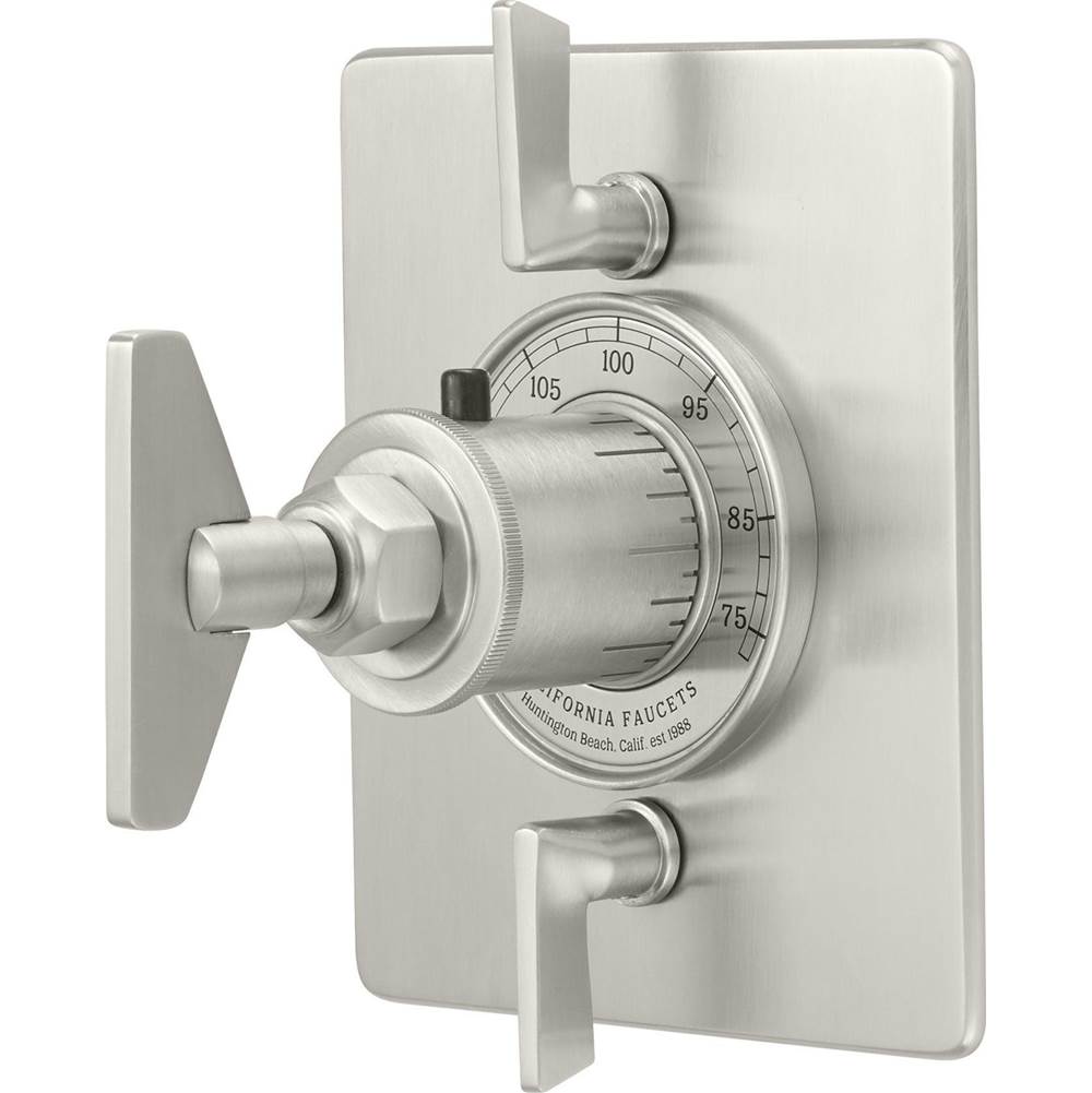 California Faucets - StyleTherm Trim Only with Dual Volume Control - Gloss White