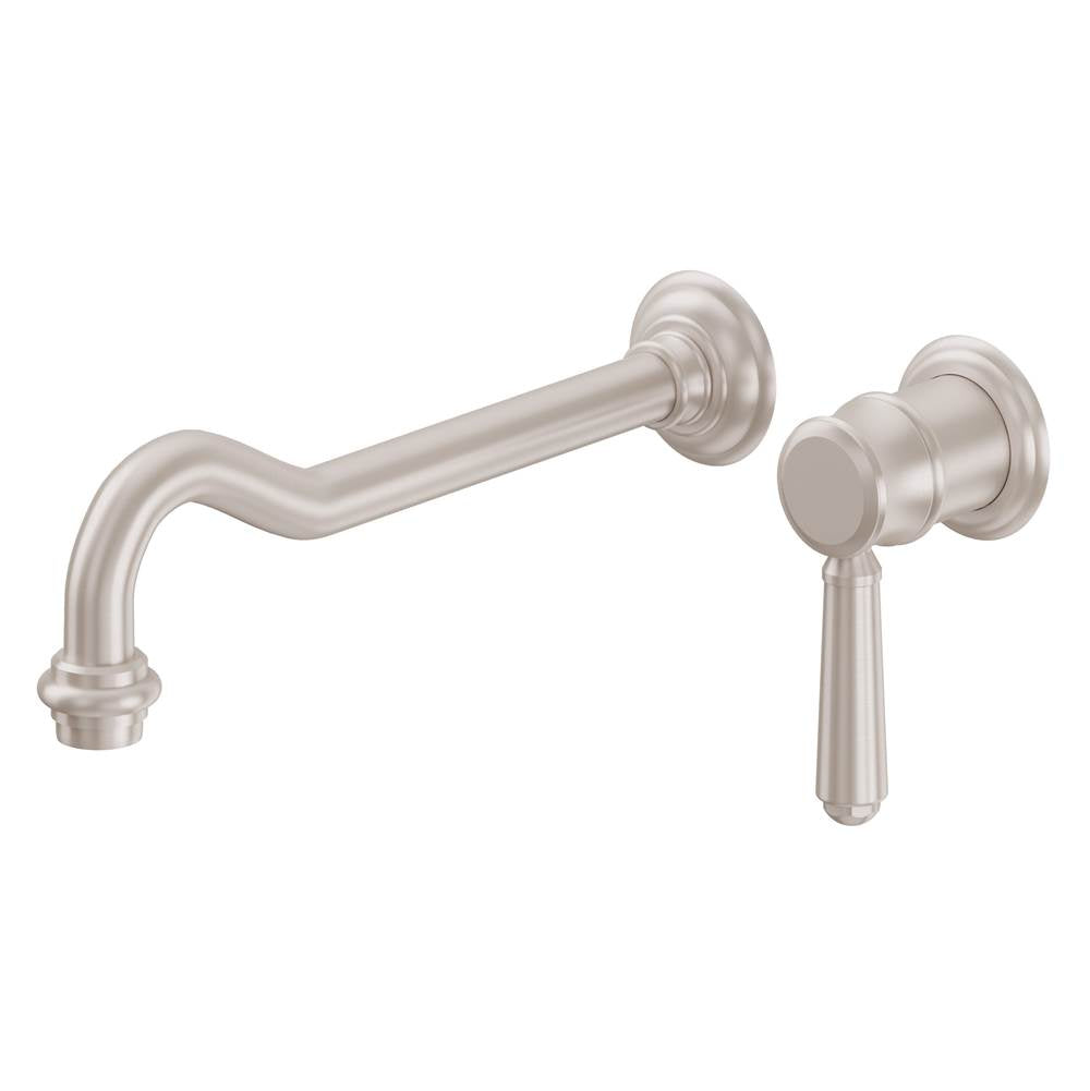 California Faucets - Single Handle Lavatory Wall Faucet Trim Only - Gloss White