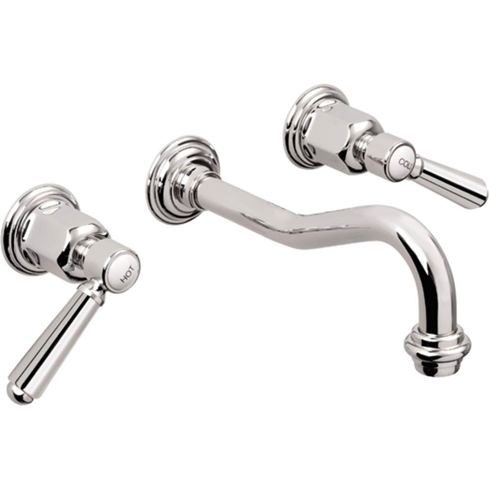 California Faucets - Two Handle Lavatory Wall Faucet Trim Only - Gloss White
