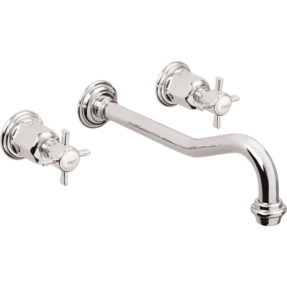 California Faucets - Two Handle Lavatory Wall Faucet Trim Only - Gloss White