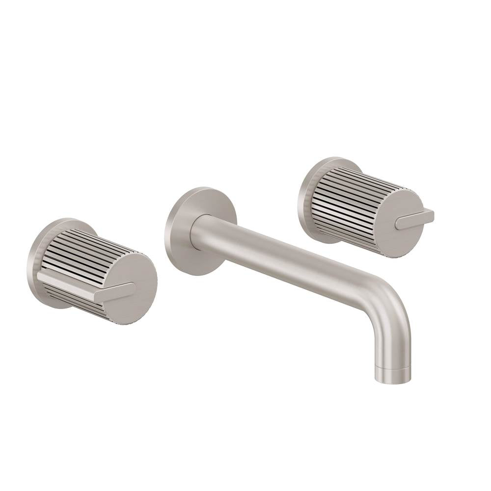California Faucets - Two Handle Lavatory Wall Faucet Trim Only - Ultra Stainless Steel Pvd