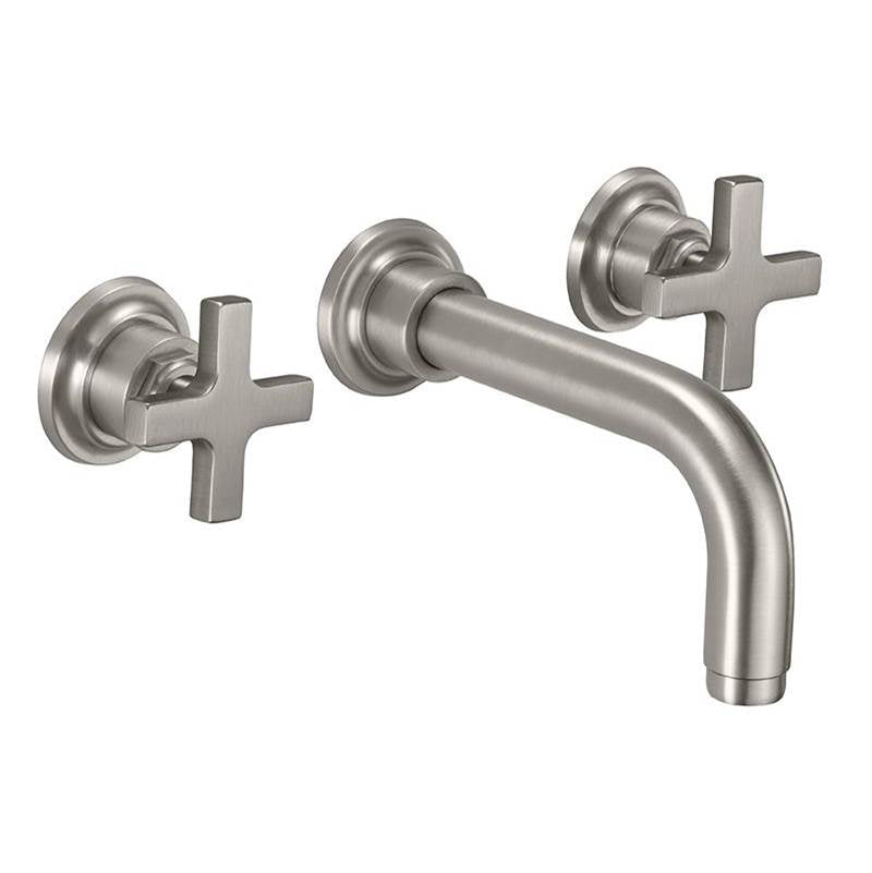 California Faucets - Two Handle Lavatory Wall Faucet Trim Only - Gloss White