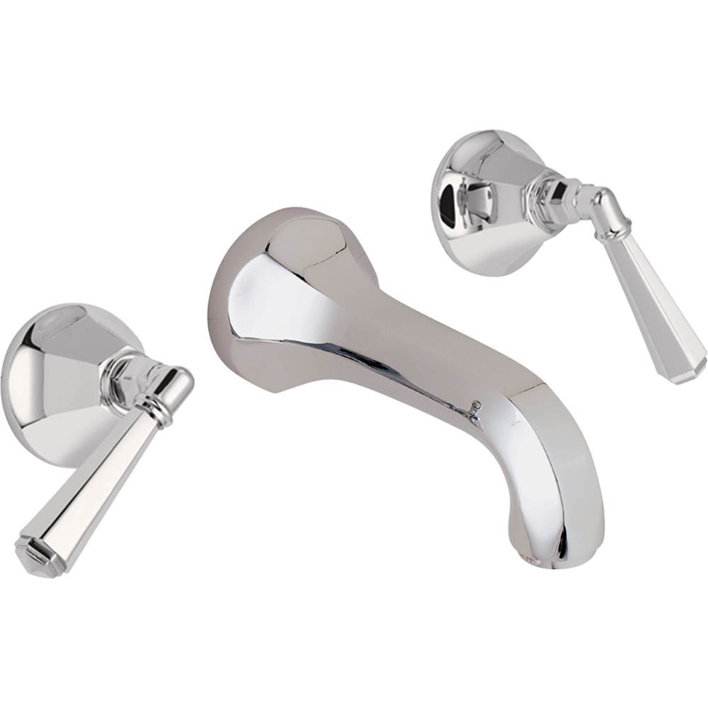 California Faucets - Two Handle Lavatory Wall Faucet Trim Only - Gloss White