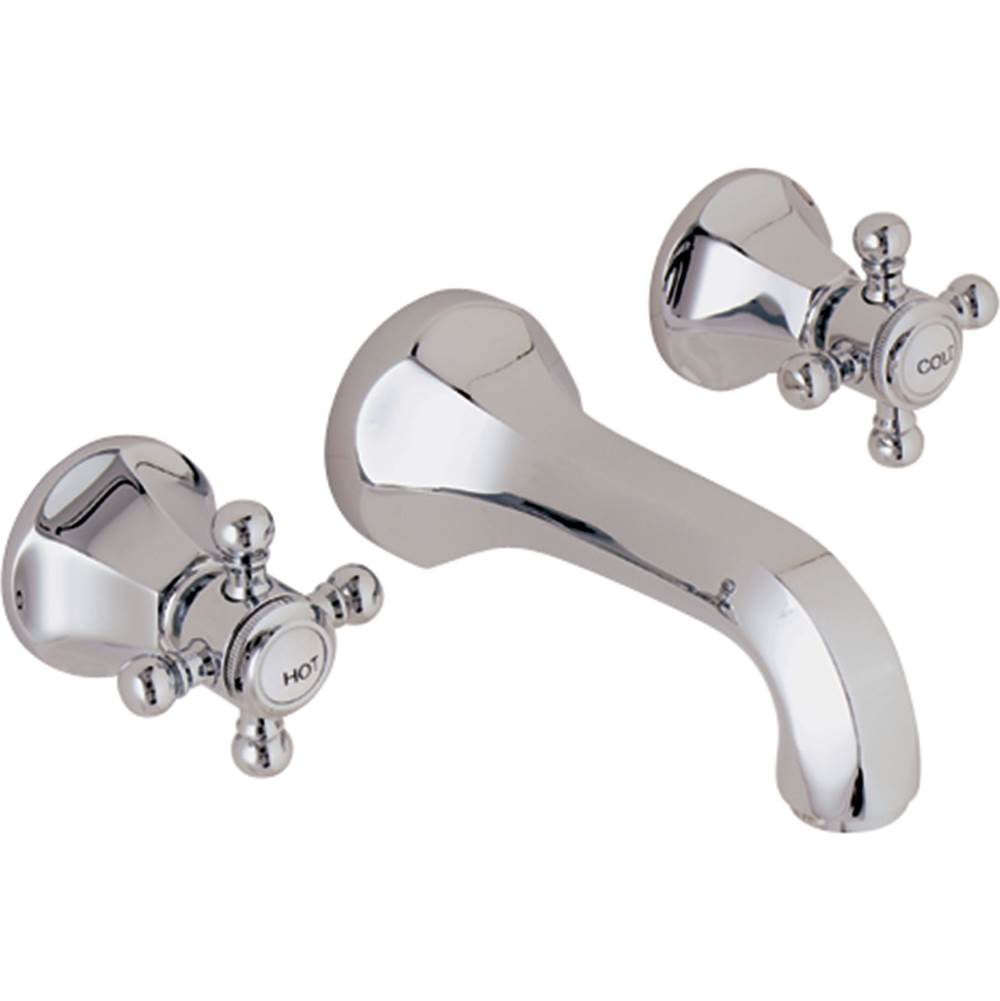 California Faucets - Two Handle Lavatory Wall Faucet Trim Only - Gloss White