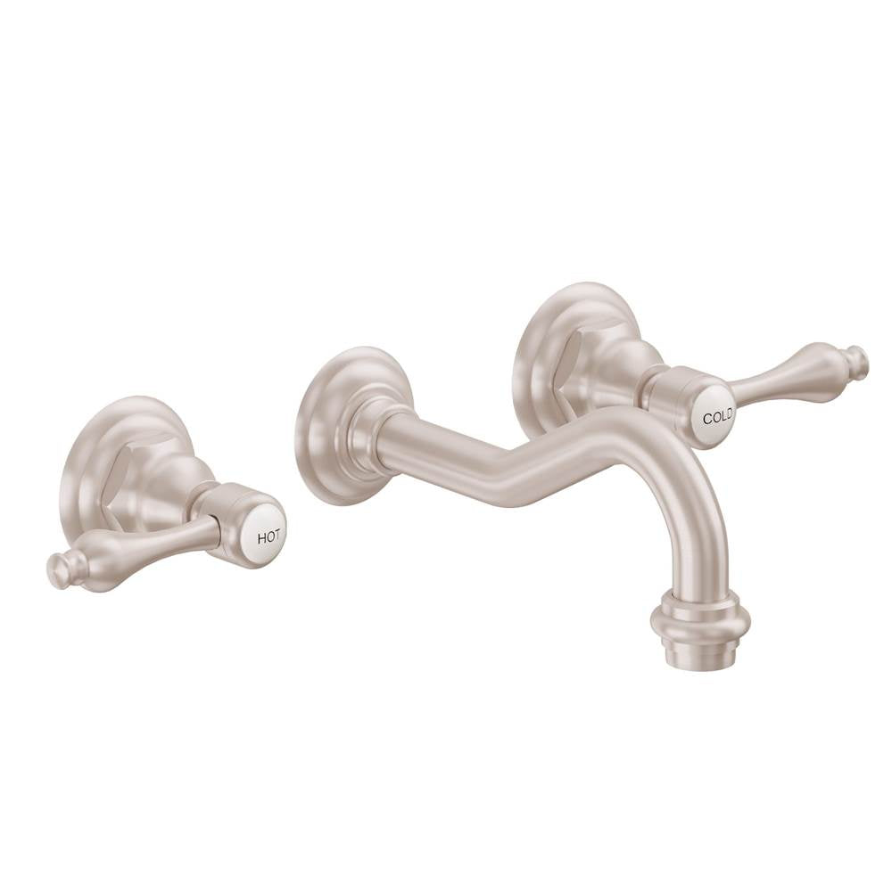 California Faucets - Two Handle Lavatory Wall Faucet Trim Only - Gloss White