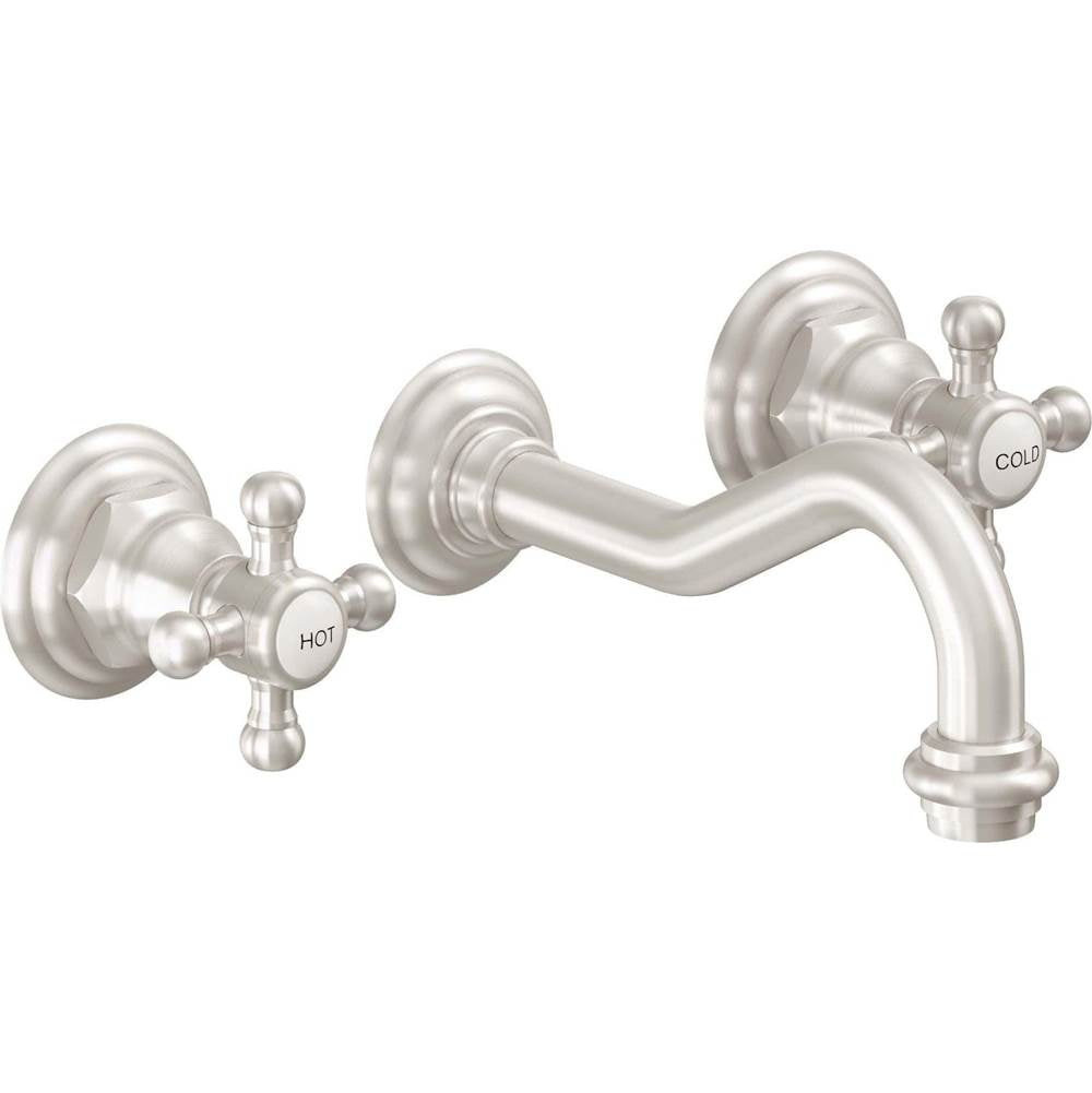 California Faucets - Two Handle Lavatory Wall Faucet Trim Only - Gloss White