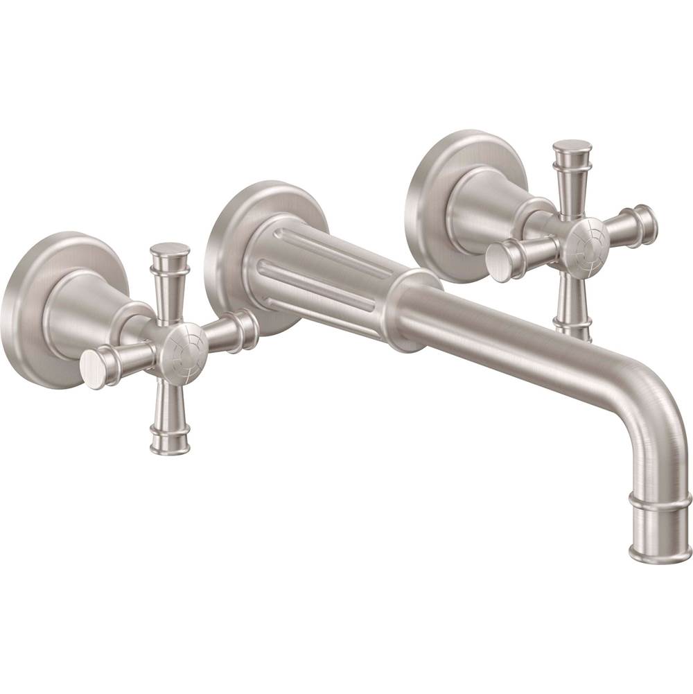 California Faucets - Two Handle Lavatory Wall Faucet Trim Only - Gloss White